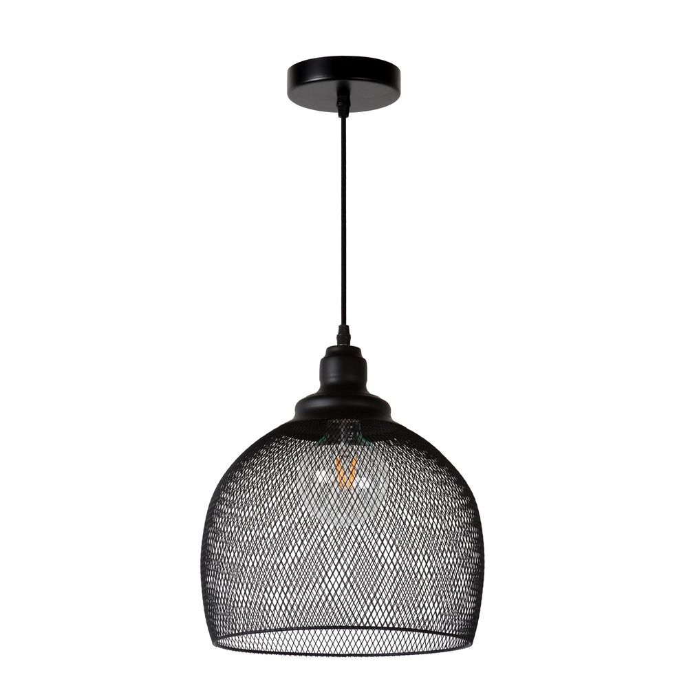 Lucide Gaas hanglampMesh Ø 28cm zwart - 43404/28/30